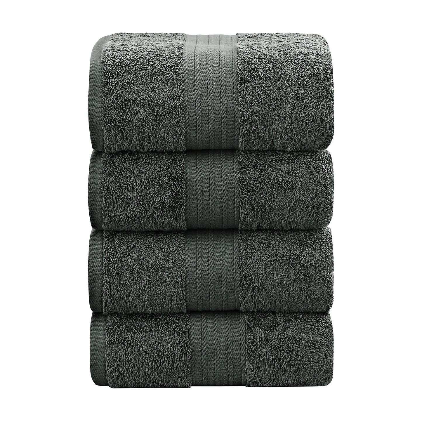 Cotton Bath Towels 4 Set (5 colours)