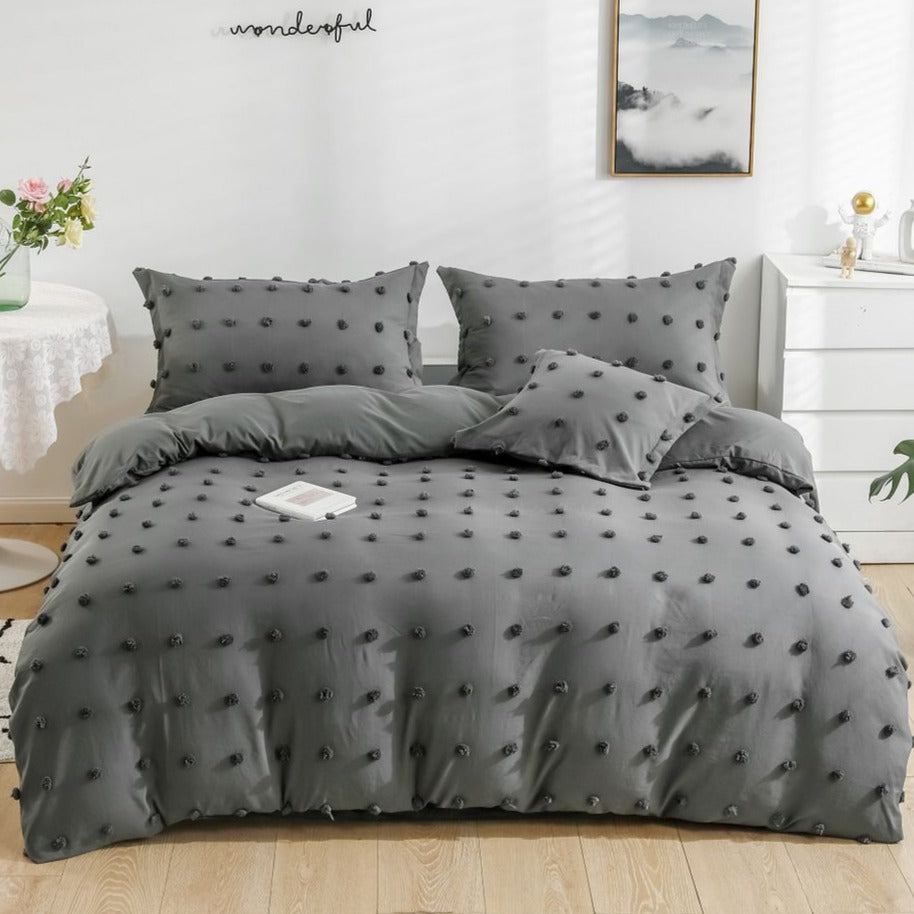 Tufted Dot Quilt Cover Set