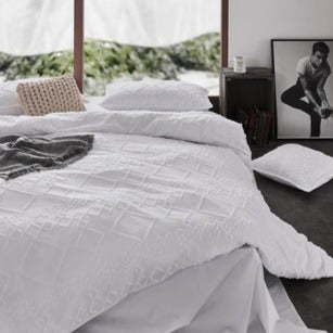 Embossed Chic Quilt Cover Set (2 colours)