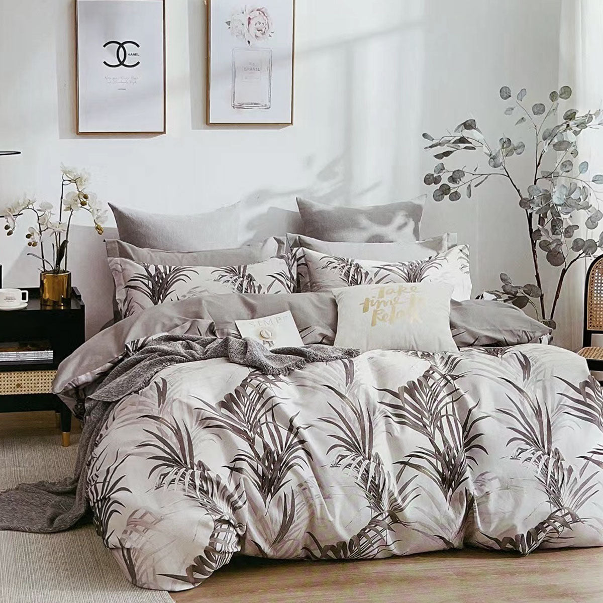 Palm Bay Reversible Quilt Cover Set