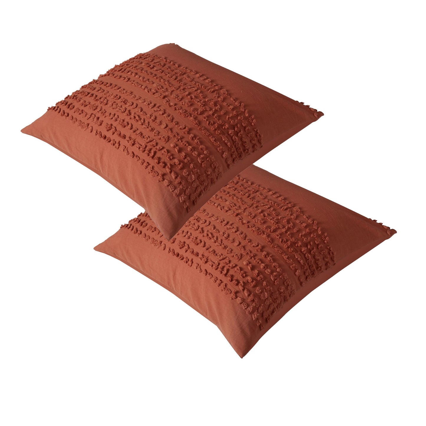 Vintage One Pair of Betty Tobacco European Pillowcases