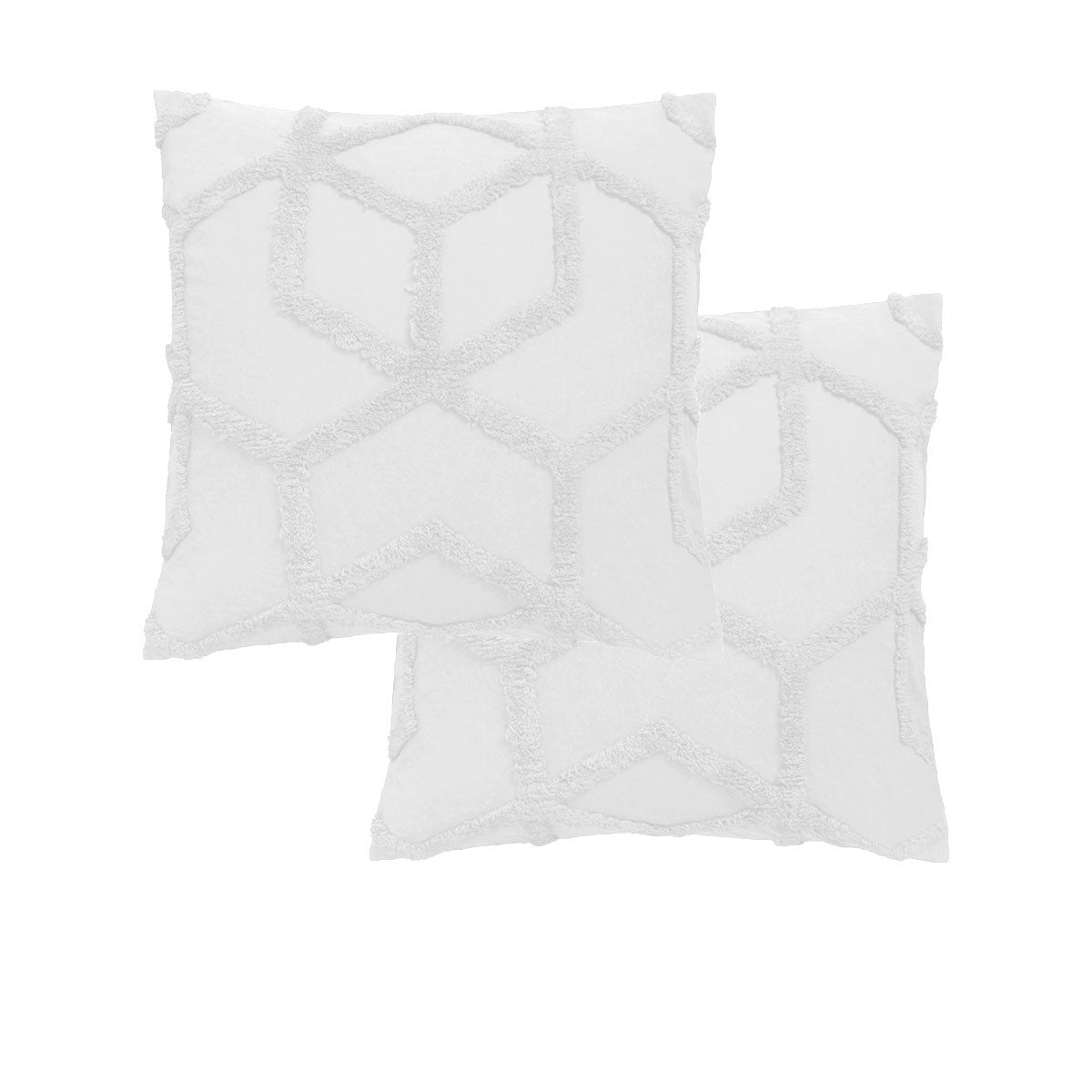 White Cotton European Pillowcases x 2