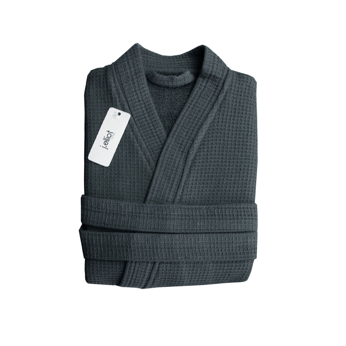 Waffle Bath Robe Coal Colour