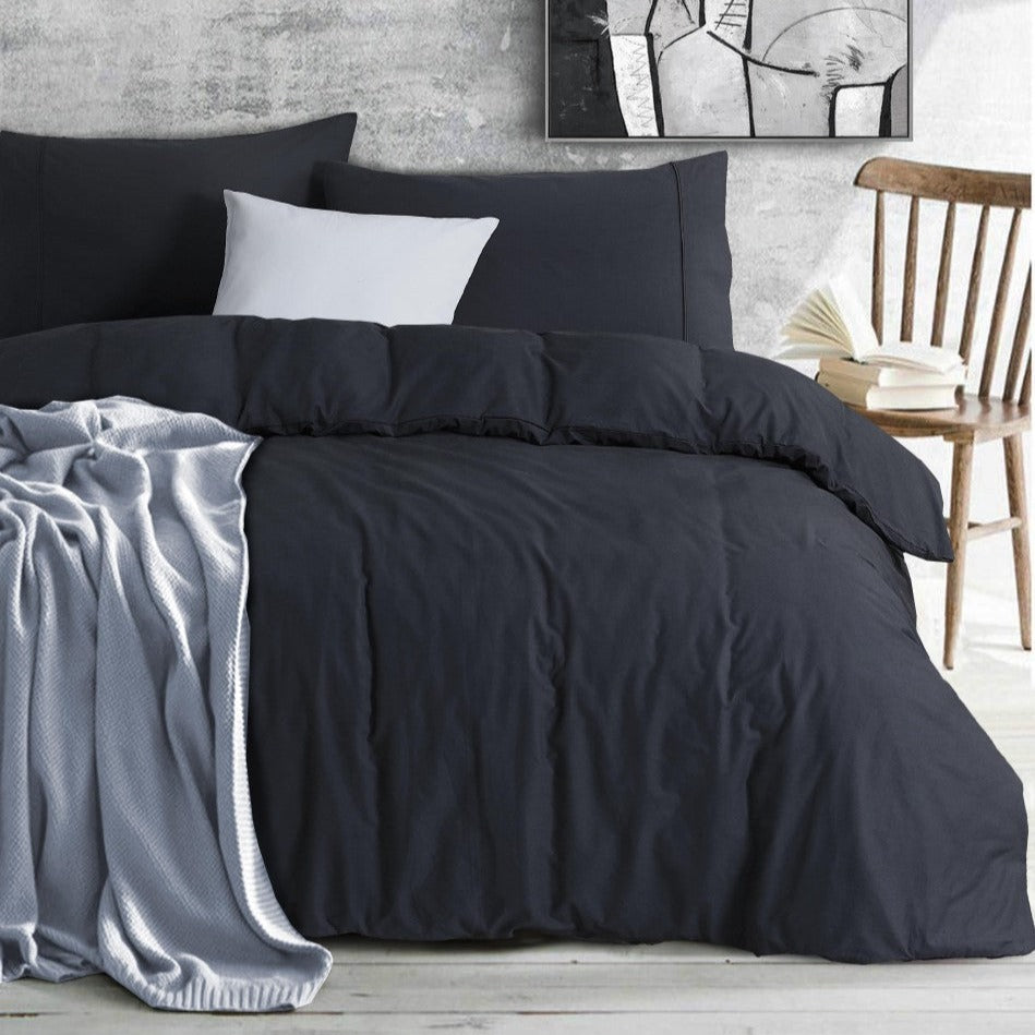 Linen 100% Egyptian Cotton - Quilt Cover Sets (4 colours)