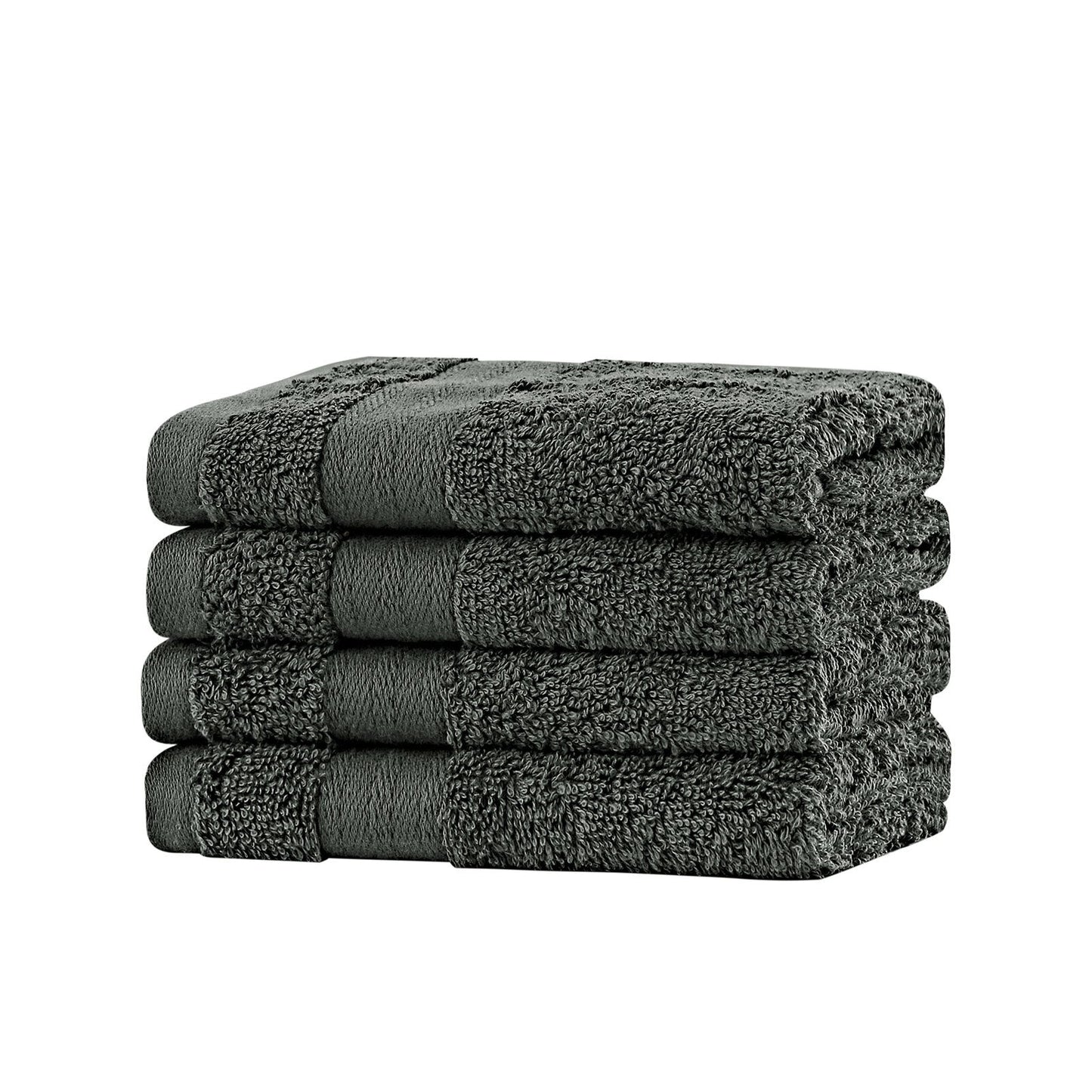 Face Wash Towel Set - 4 Piece Cotton Washcloths (3 Colours)