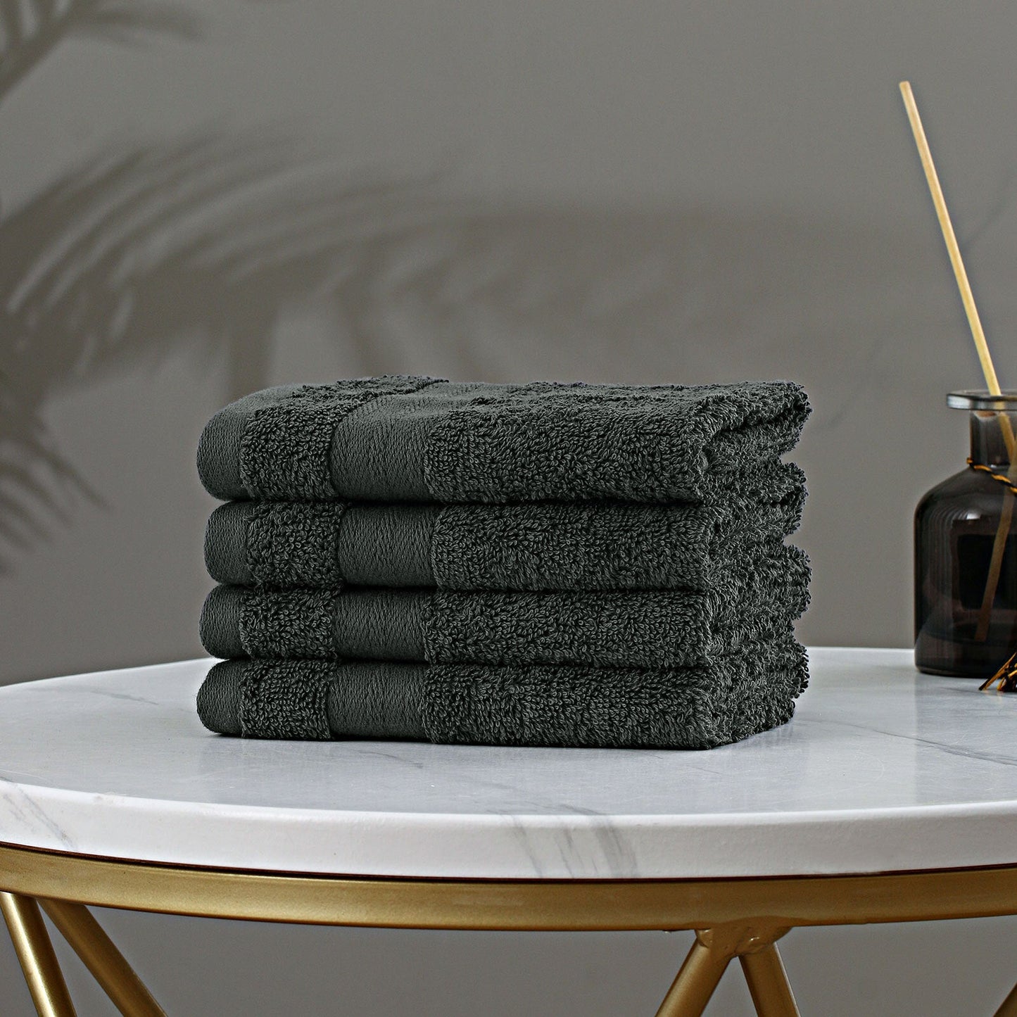 Face Wash Towel Set - 4 Piece Cotton Washcloths (3 Colours)