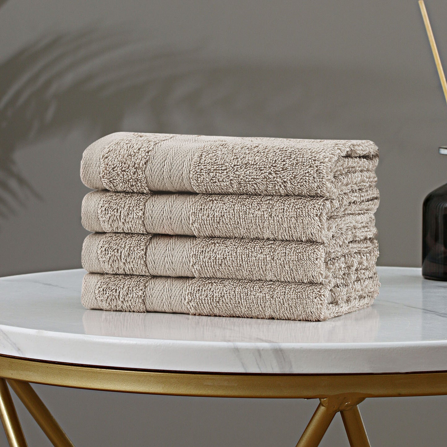 Face Wash Towel Set - 4 Piece Cotton Washcloths (3 Colours)