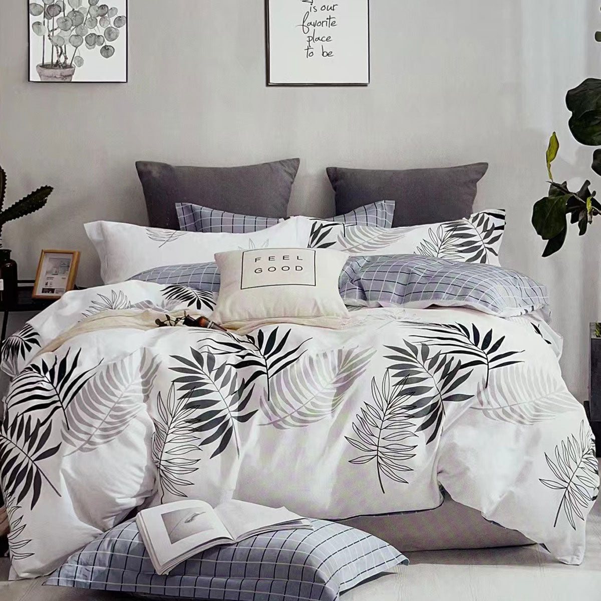 Fernwood 100% Cotton Reversible Quilt Cover Set