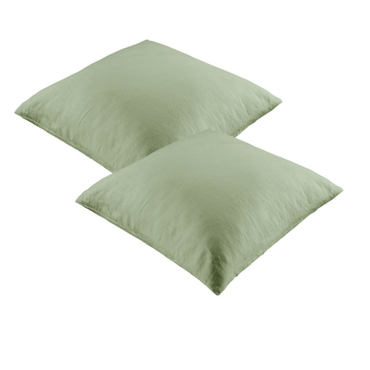 100% Linen European Pillowcases - 2 sets - 65 x 65 cm (4 colours)