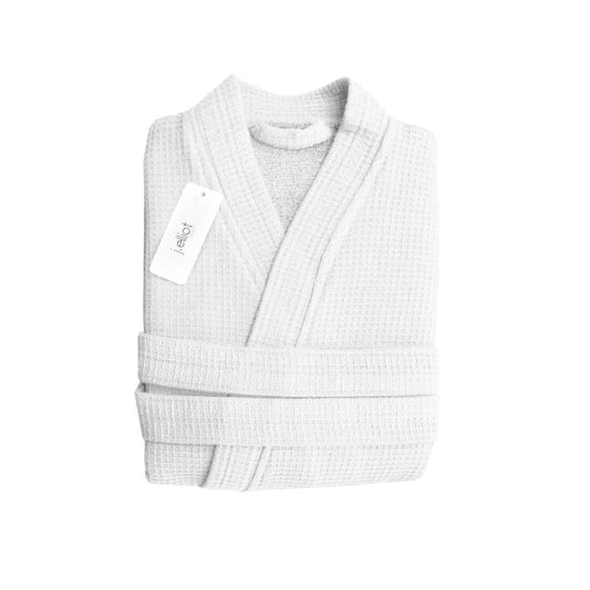 Waffle Bath Robe White Colour