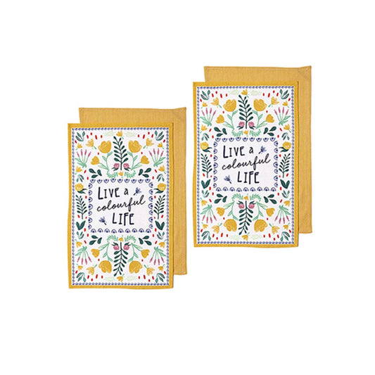 Villa Cotton Kitchen Towels Set of 4 (2 Colours)