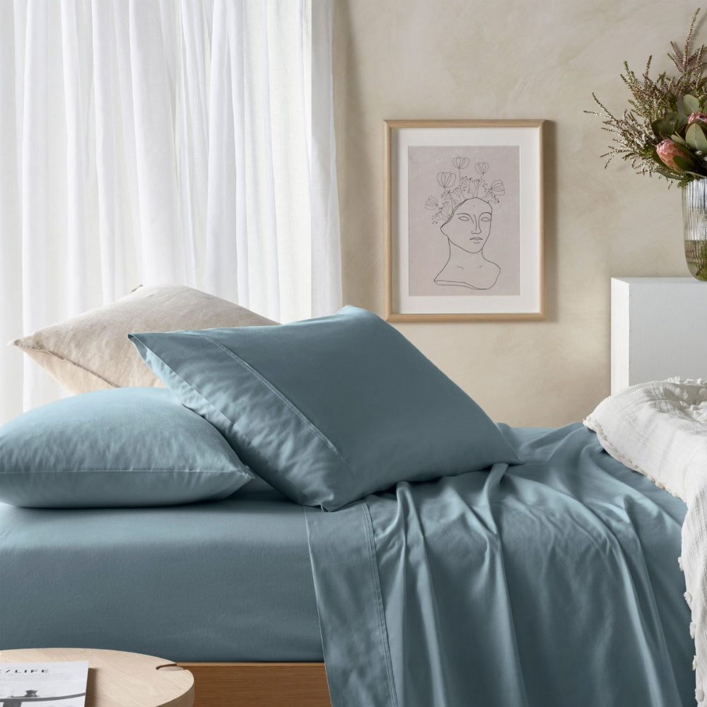 Vintage Cotton Eucalyptus Sheet Sets (4 colours)