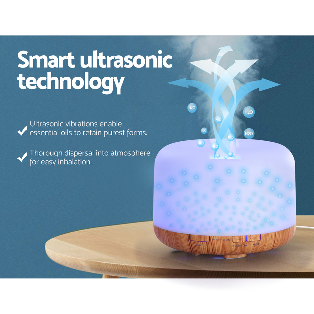 Aroma Diffuser Aromatherapy Air Humidifier Purifier- 500ml