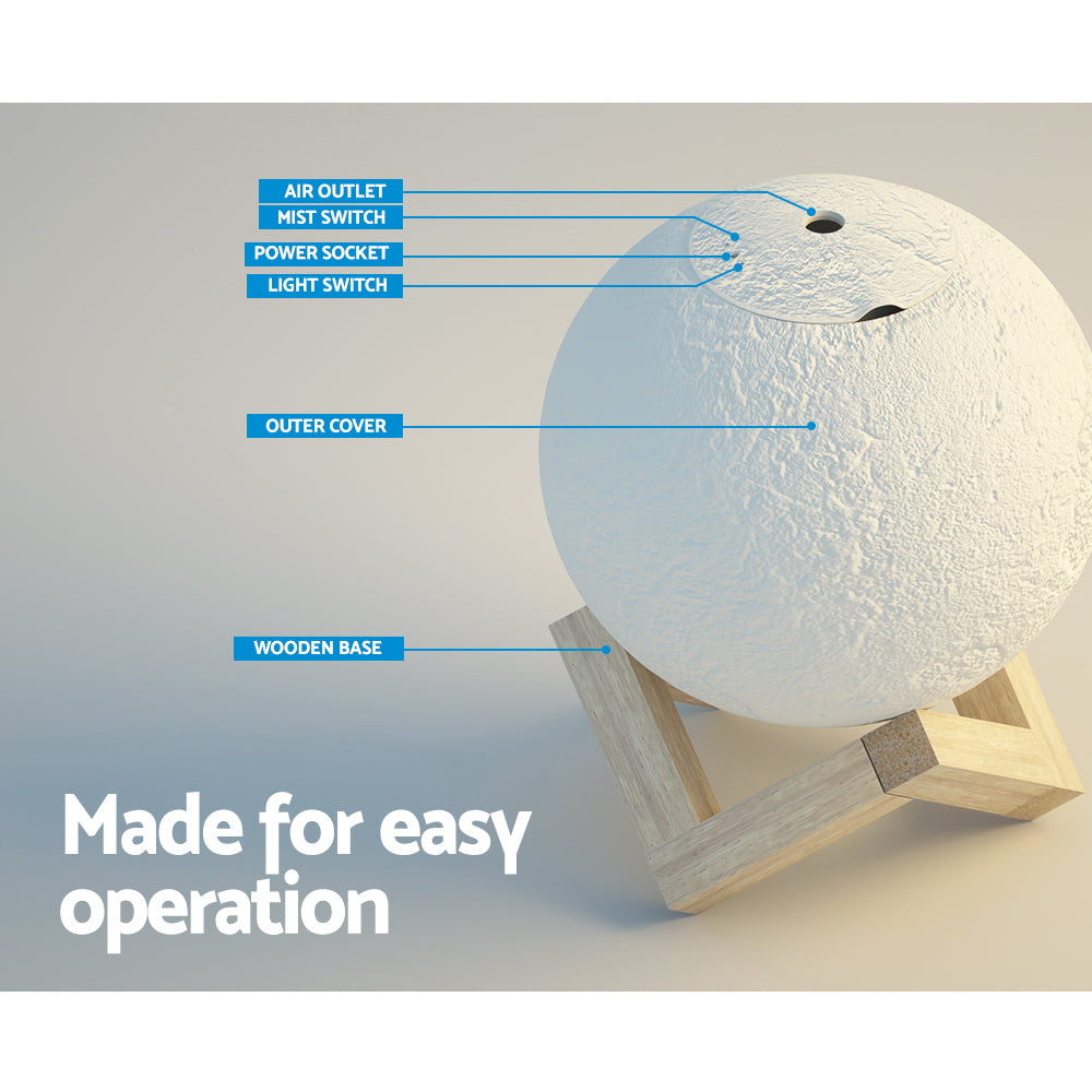 Aroma Diffuser LED Moon Lamp - 880ml