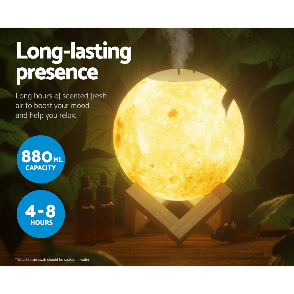 Aroma Diffuser LED Moon Lamp - 880ml