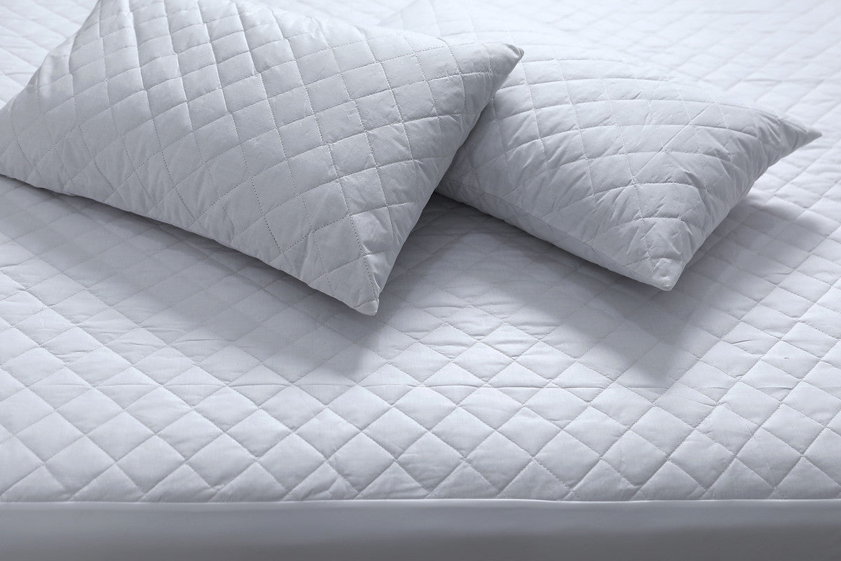 Linen Cotton Waterproof Pillow Protector (Pack of 2)