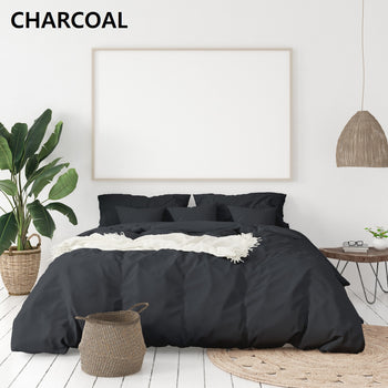 Bamboo Cotton Quilt Cover with Pillowcases Set (6 colours)