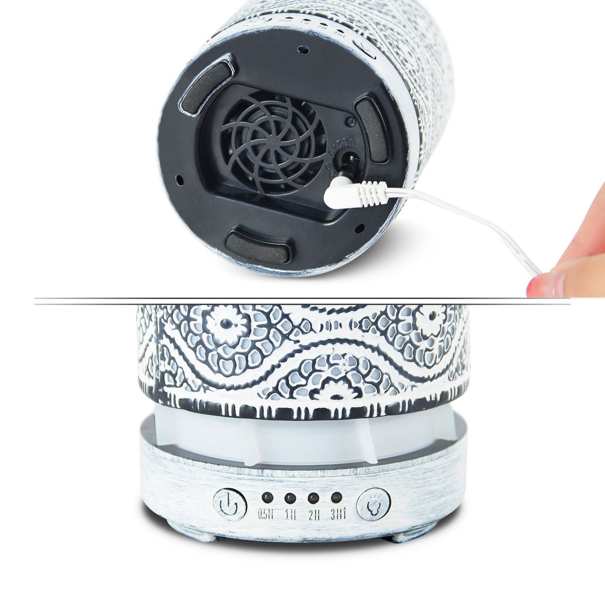 Vintage White Essential Oil and Aroma Diffuser - 100ml