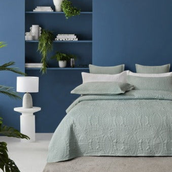 Quilted Embossed Coverlet Set of 3 ( 5 colours )