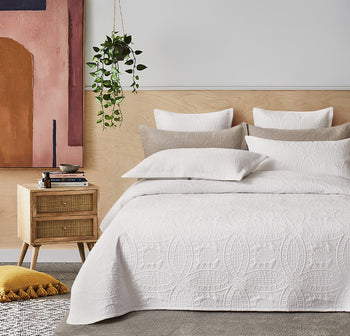 Quilted Embossed Coverlet Set of 3 ( 5 colours )
