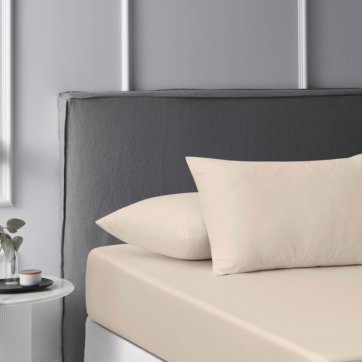 Stone Washed Cotton Fitted Sheet Set
