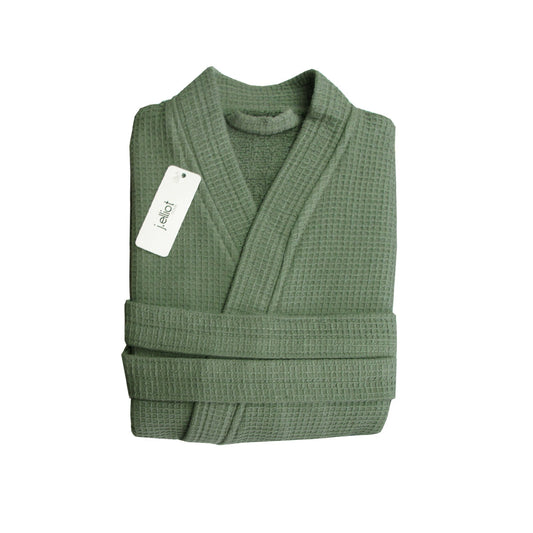 Waffle Bath Robe Chive Colour