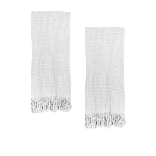 Camila Set of 2 Cotton Waffle Hand Towels 45 x 65 cm (5 Colours)