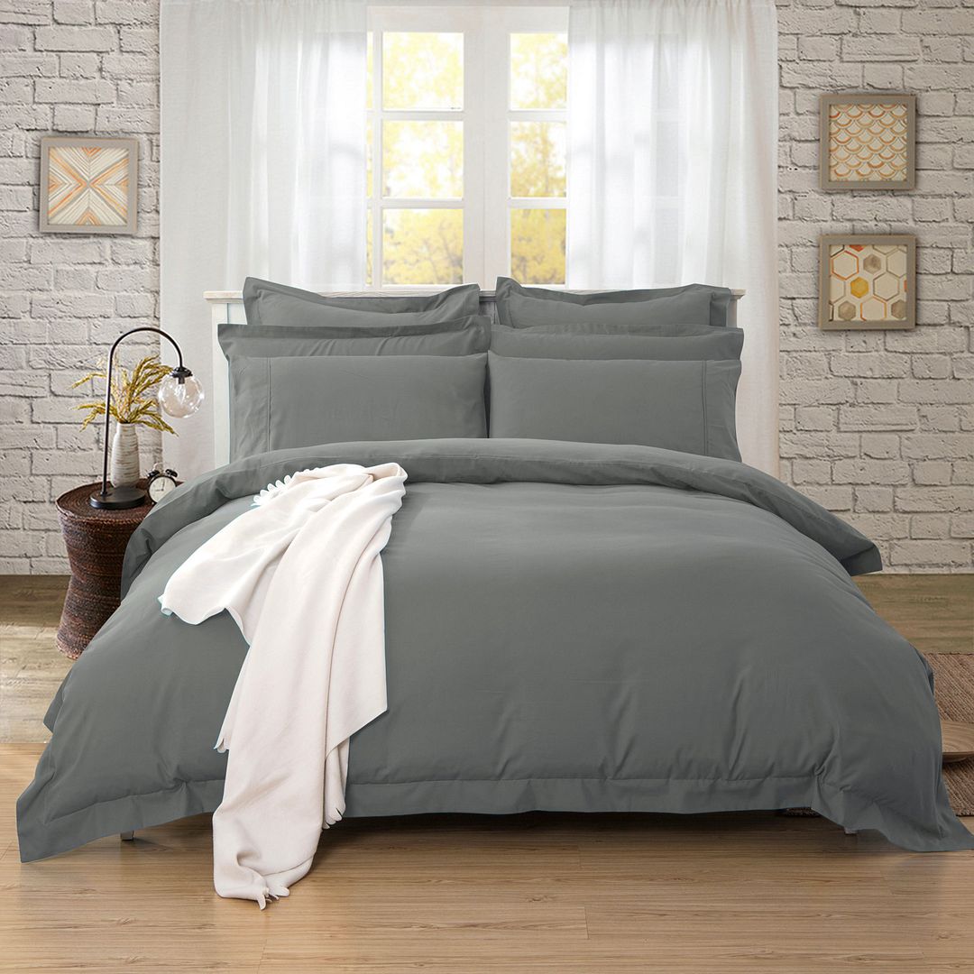 1000TC Quilt Duvet Cover Set - (8 colours)